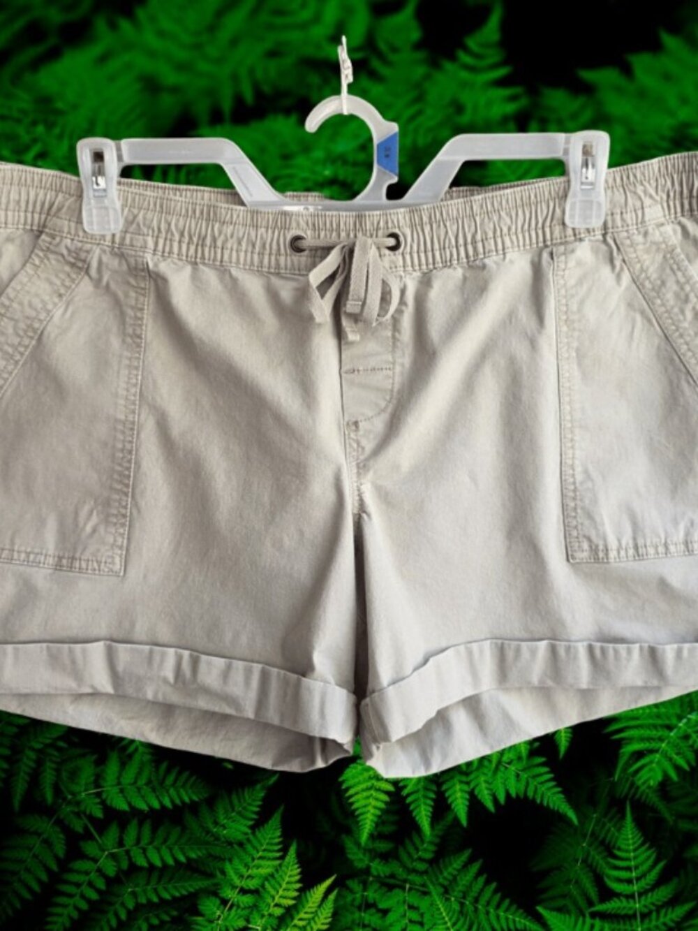 Natural Reflections Womens Casual Shorts Pull On Drawstring Tan Size XXL